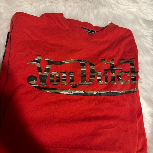Von Dutch Red & Black long sleeve - Picture 3 of 4